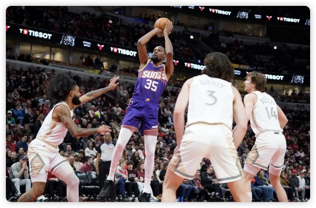 杜兰特27+11吉迪24+10 太阳121-117险胜公牛