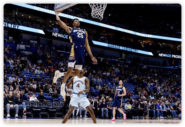 锡安22+9麦科勒姆12分 鹈鹕主场轻取马刺